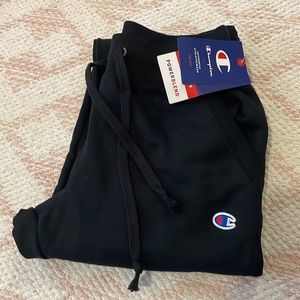 NWT Black Champion Sweatpants (Size S)